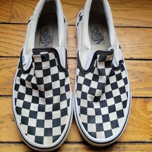 Womens checkers vans size 8